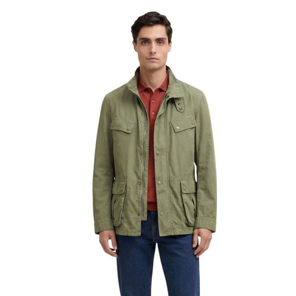 Barbour Green Cotton Full-Length Men's Jacket
